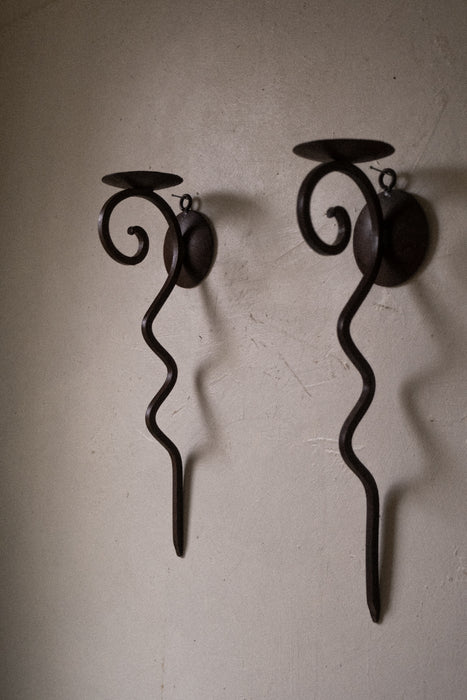 Vintage wrought iron sconces