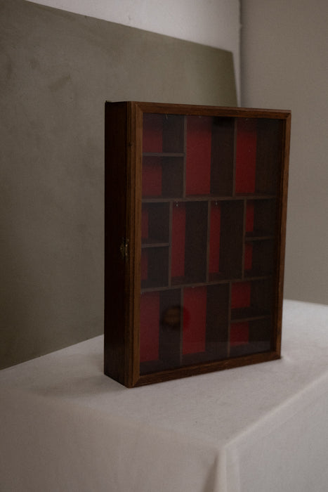 Vintage wood/glass shadow box