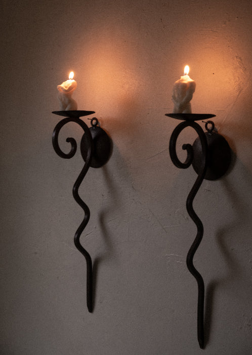 Vintage wrought iron sconces