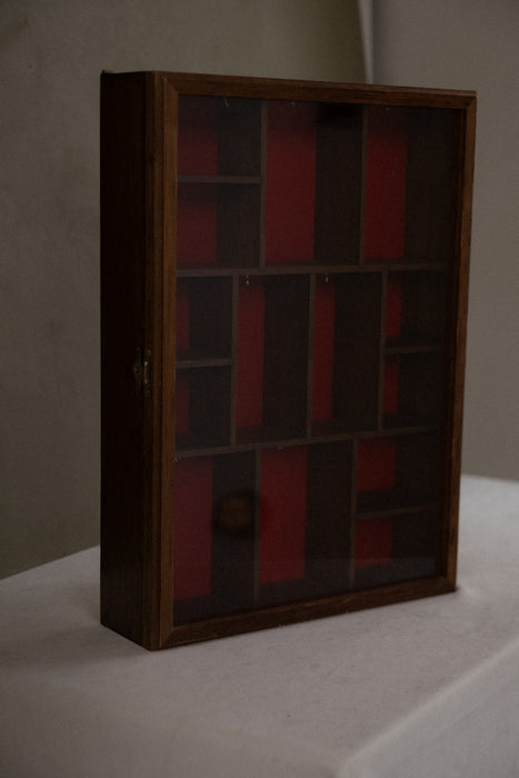 Vintage wood/glass shadow box