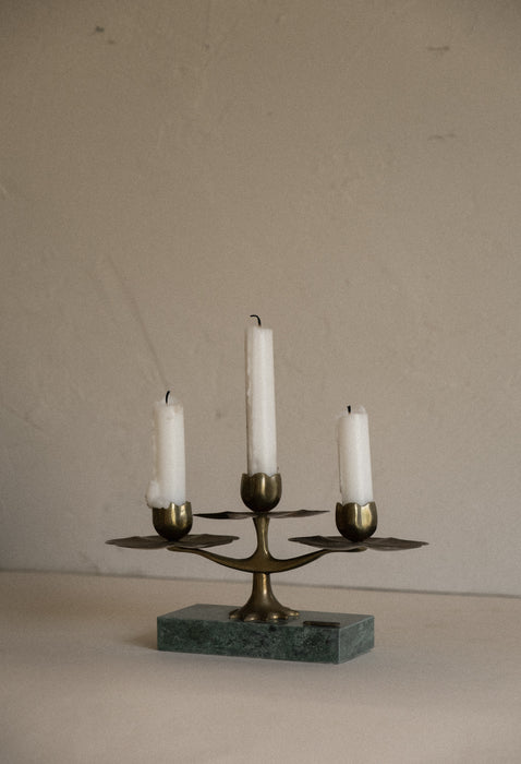 Vintage MCM waterlily candle holder