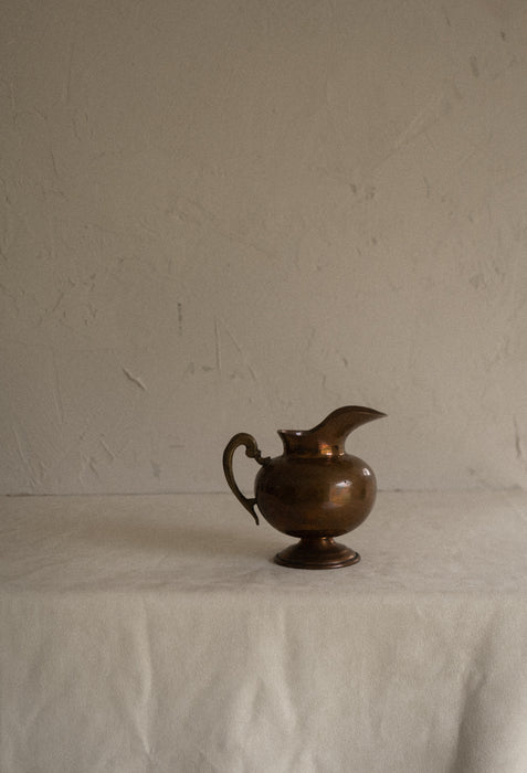 vintage brass copper pitcher