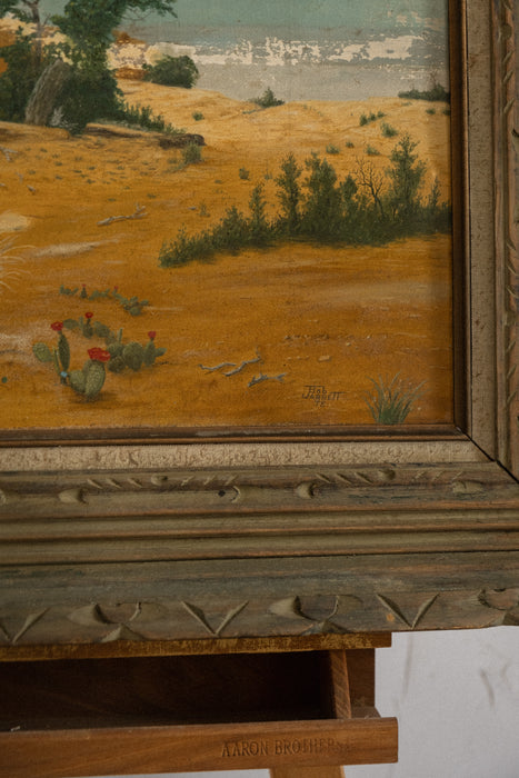 Vintage desert landscape painting