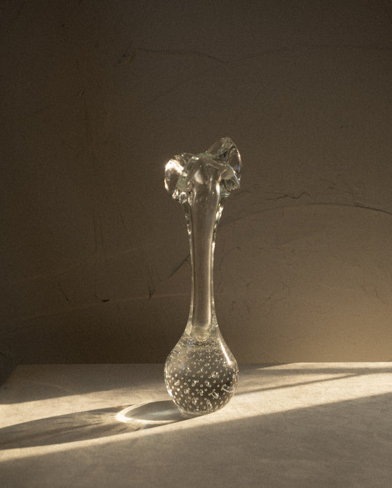 Vintage glass handblown crystal vase