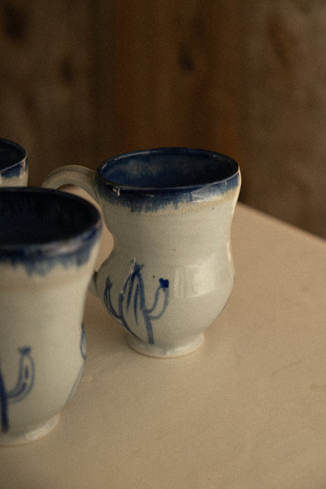 Studio pottery set of cups