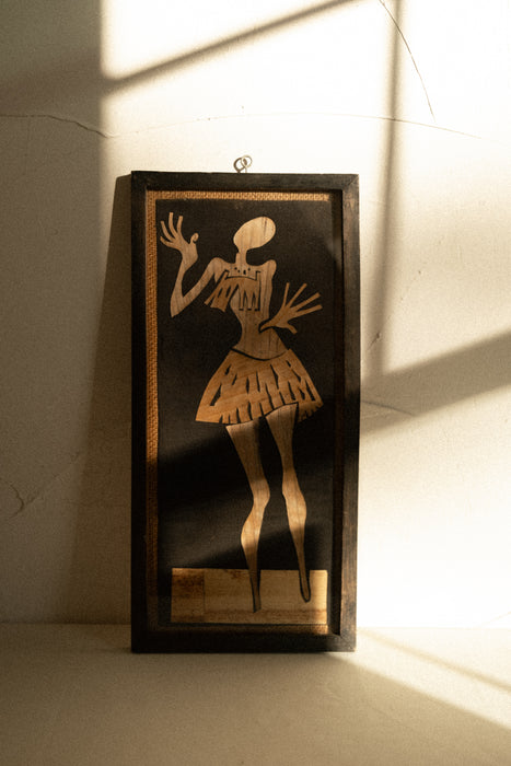 vintage African framed art